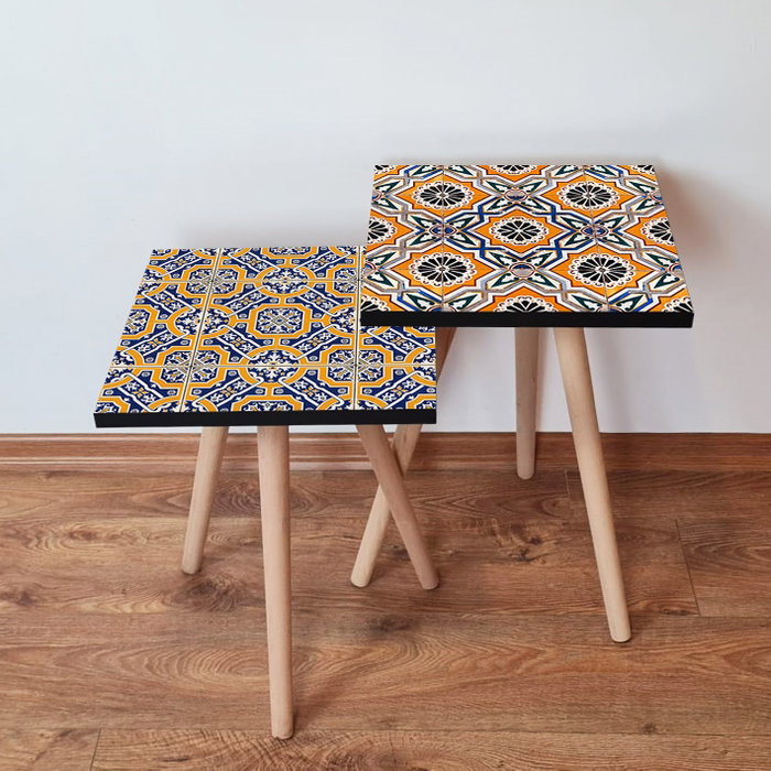 Hanah Home Mesas Nido 2 Piezas Azul Marino Hanah Home Mesas Nido 2 Piezas Azul Marino